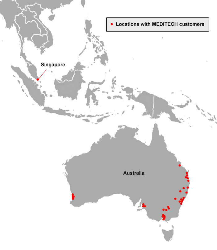 Asia Pacific customer base map