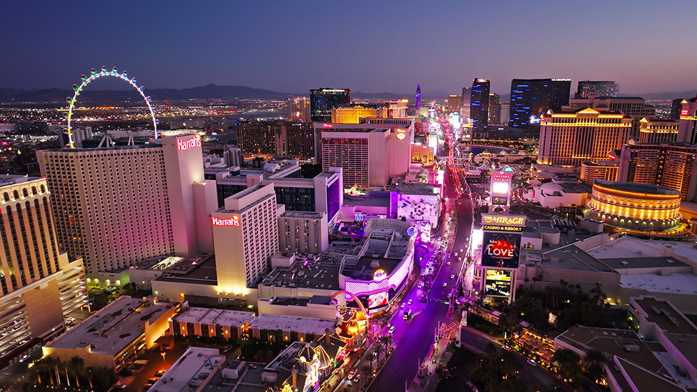 High level view of Las Vegas, where HIMSS26 is taking place. 