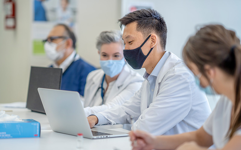 Group of medical professionals working