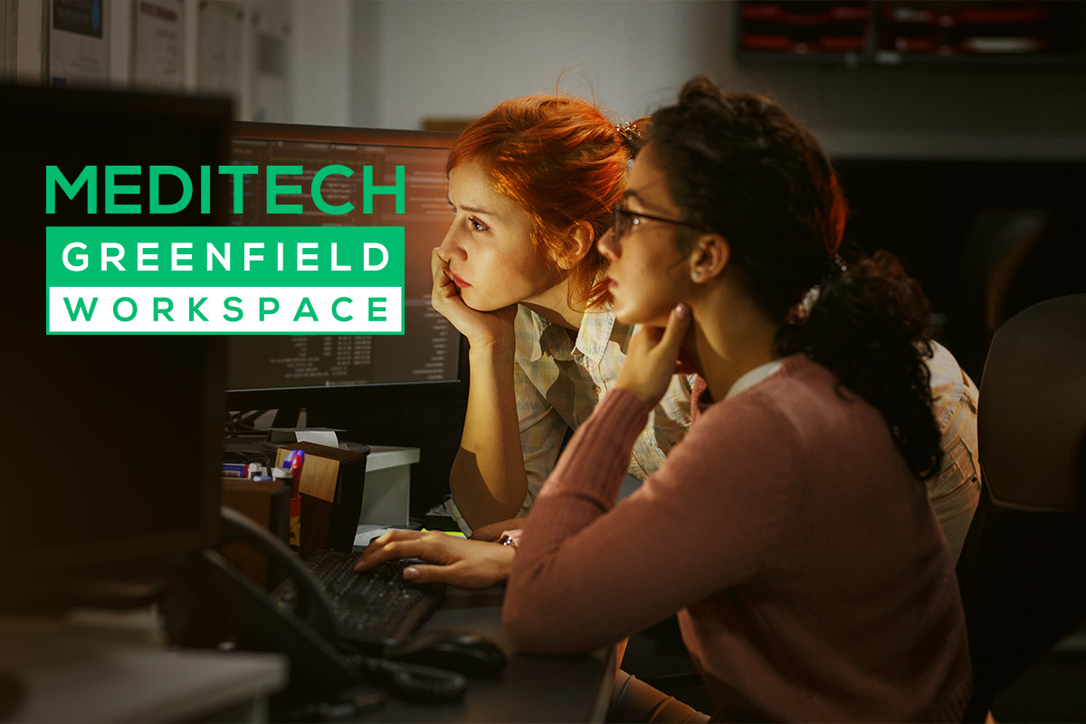 MEDITECH Greenfield Workspace - two female developers at work