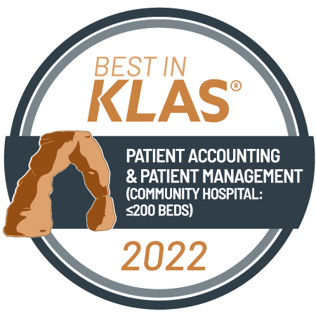Best in KLAS 2022 award - Patient Accounting & Patient Management (community hospital) for MEDITECH Expanse