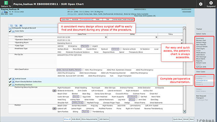 MEDITECH Surgical Services Scheduling screenshot