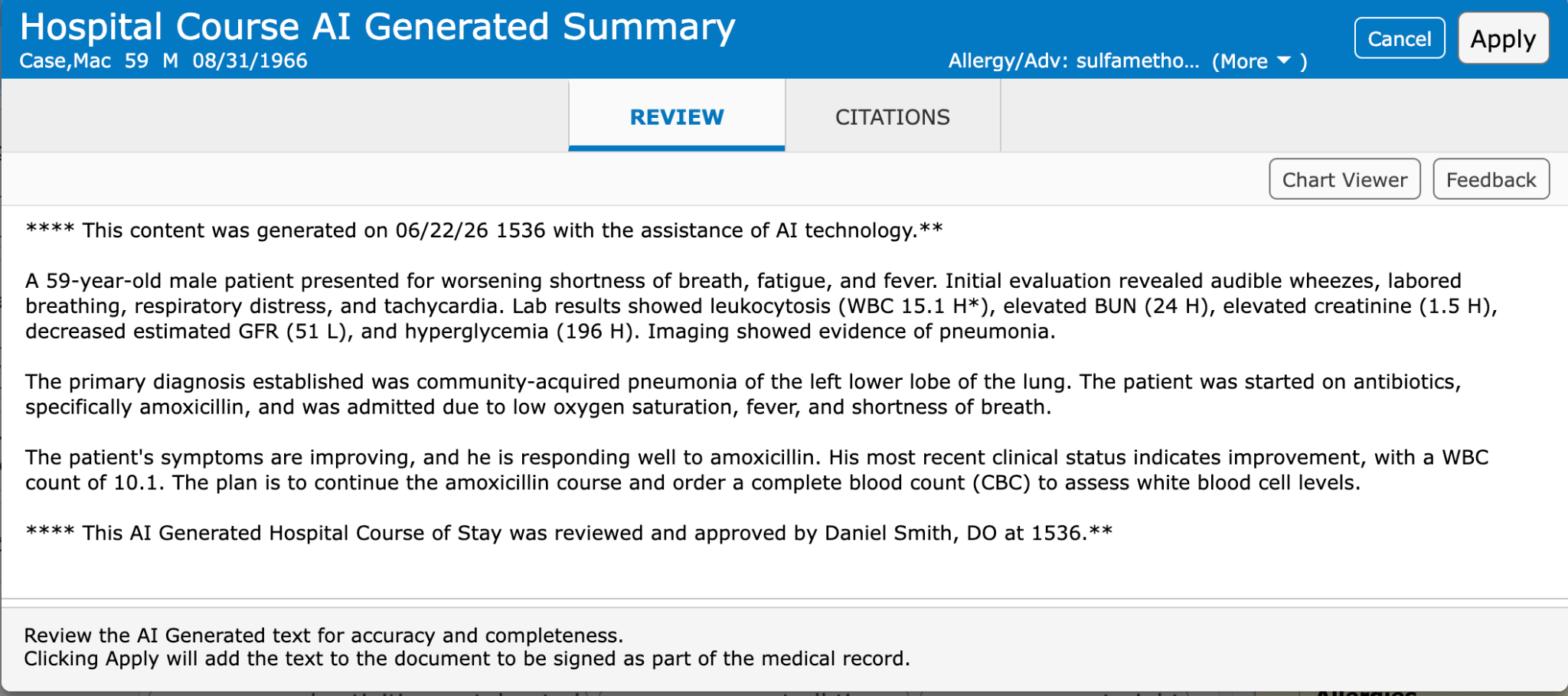 MEDITECH Expanse Nursing Handoff screenshot