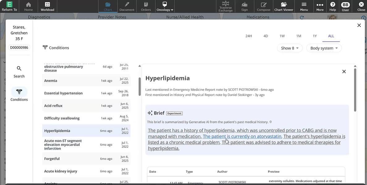 MEDITECH Expanse Navigator screenshot