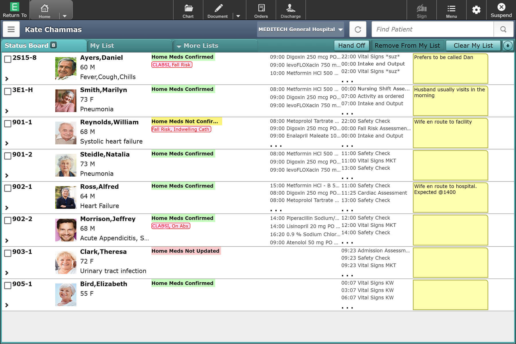 MEDITECH Surveillance XPC home screen screenshot