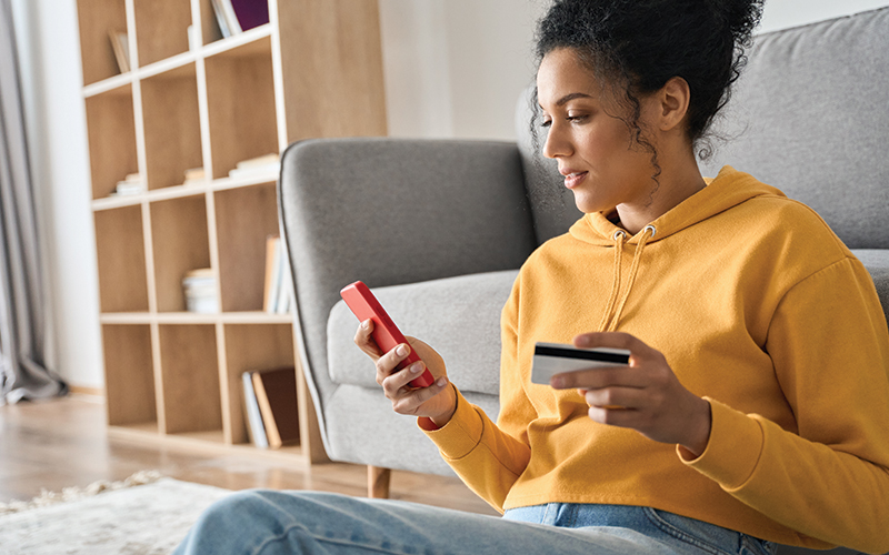 patient making payment on their phone