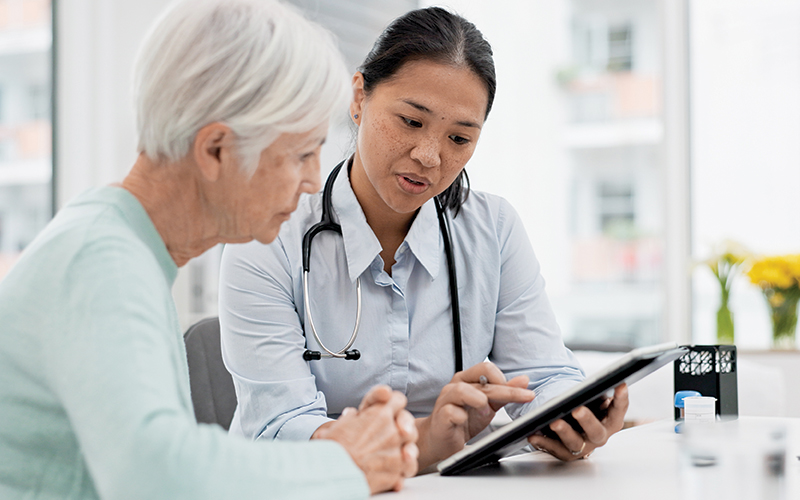 patient advocating for themselves with doctor