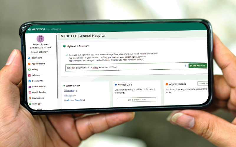 meditech self-serve portal screenshot