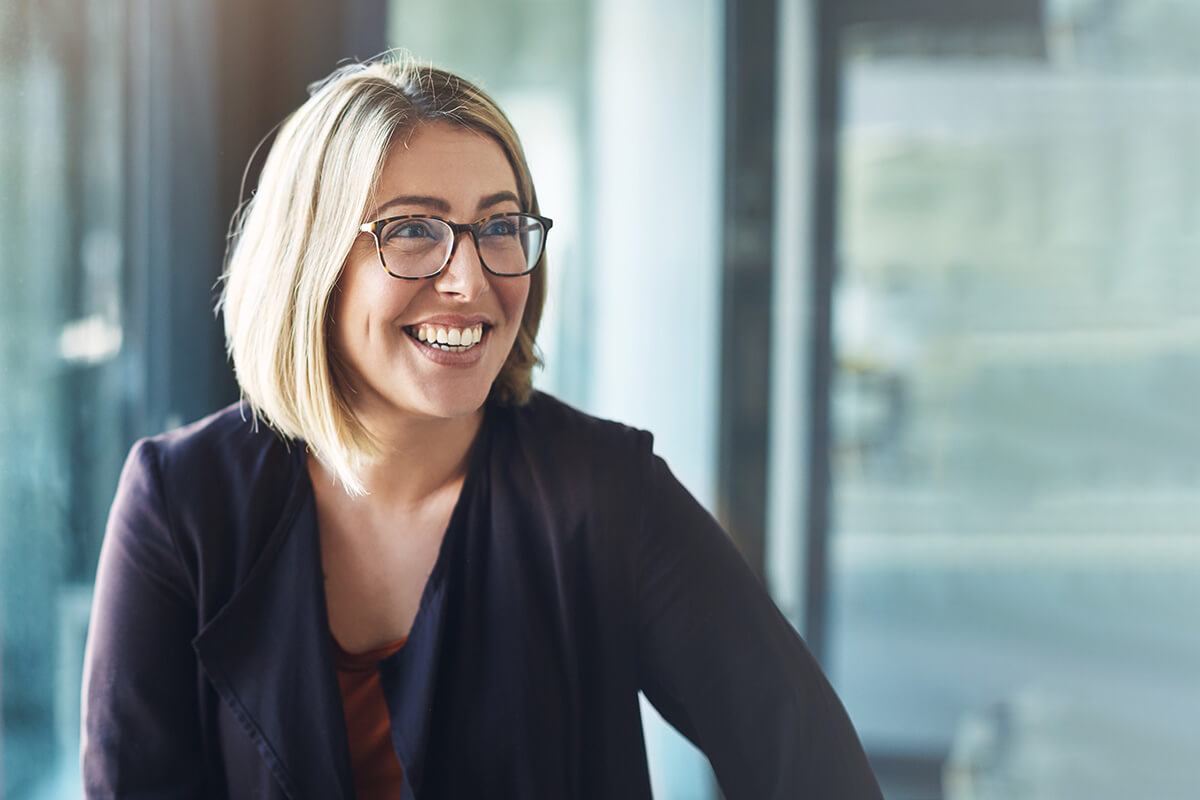 Woman CFO smiling