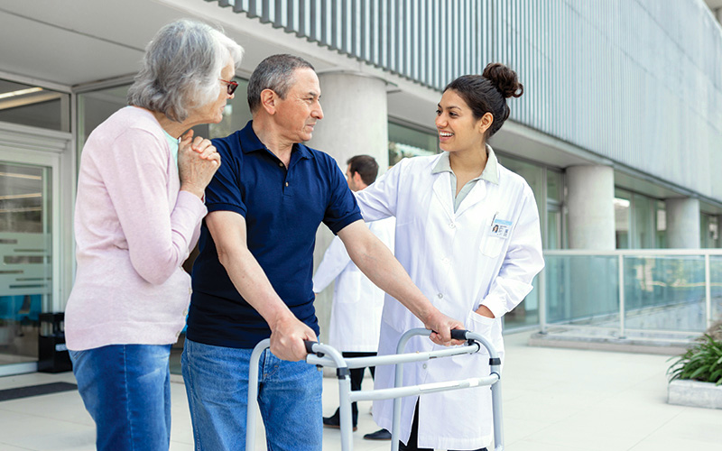 patient being discharged from hospital