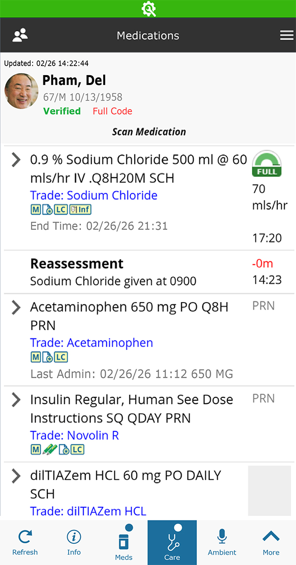 MEDITECH POC screenshot