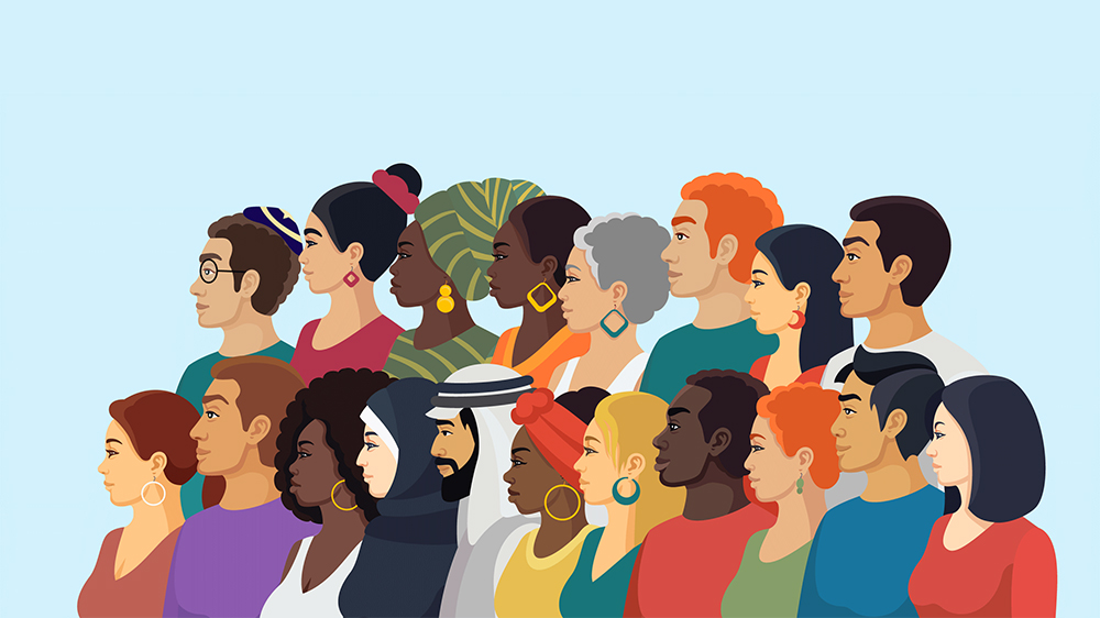 Diverse community of poeple