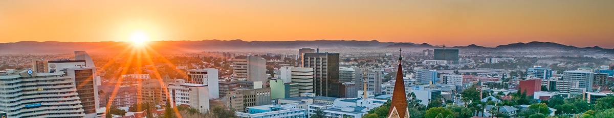 Namibia Africa skyline at sunset